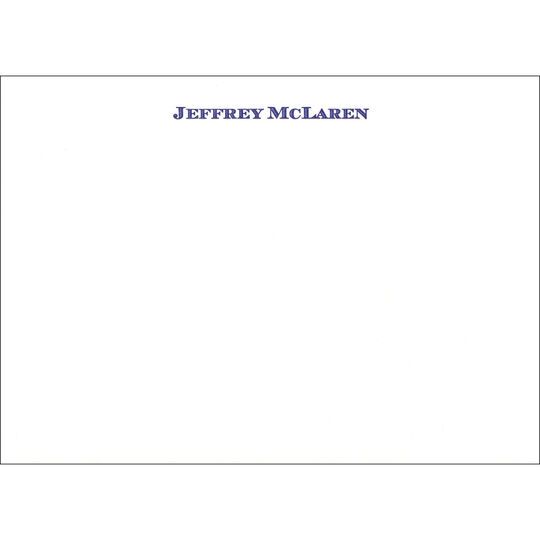Personalized Flat Note Cards - Letterpress